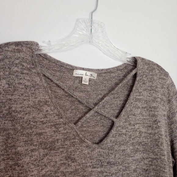 Nine Britton for Stitch Fix Kate Hacci Grey Knit Dress NWOT - Picture 4 of 7